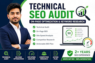 do technical audit, on page optimization and website optimization