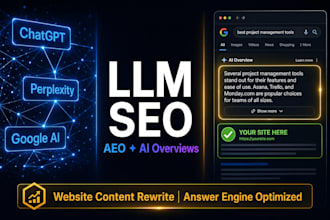 rewrite your website content for llm SEO, aeo, and ai overview visibility