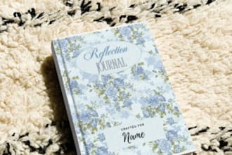 design aesthetic custom printable journals