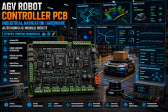 design agv autonomous mobile robot pcb, navigation hardware and embedded control
