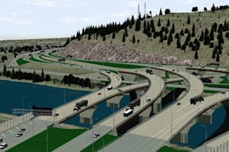 design roads, highways, driveways, grading plan, roadwork using autocad civil 3d