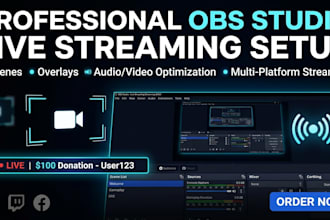 configure obs studio for professional live streaming, overlays, smooth broadcast