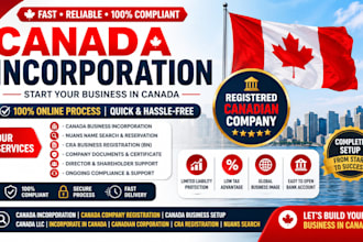 do canada incorporation, gst and hst registration, bn and cra business setup