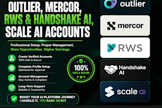 create and manage your outlier, mercor, rws and handshake ai, scale ai accounts