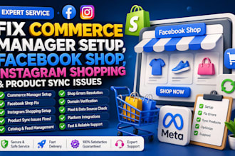 fix commerce manager setup facebook shop instagram shopping product sync issues
