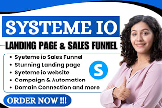 create systeme io sales funnel, systeme io website, systeme io landing page