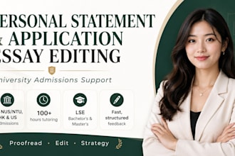 edit and polish your university application essays and job cvs