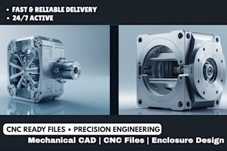 design enclosure, fusion 360 cad, mechanical cad and cnc file for manufacturing