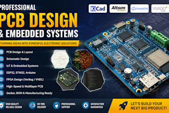 design pcb, schematic, and embedded systems for iot, esp32, fpga and hardware