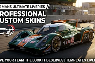 create custom and professional simracing liveries for le mans ultimate