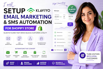 setup klaviyo email marketing and sms automation for shopify store klaviyo flows