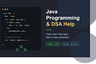 solve your java programming and dsa assignments with clean code