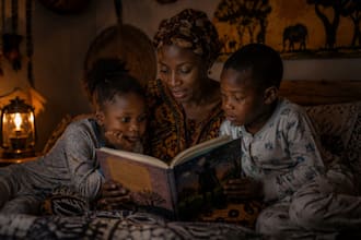 illustrate african bedtime storybooks for children and amazon KDP authors