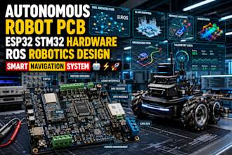 design autonomous robotics hardware esp32 stm32 pcb sensors and ros integration
