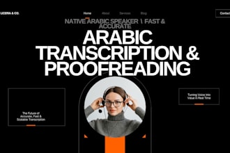 transcribe and proofread arabic audio and text accurately