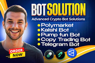 blockchain developer for polymarket kalshi bot, copy trading, pump fun bot