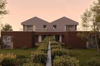 redesign structure to functional space,revisualize modern villa,exterior render