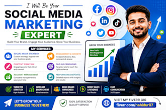 be your social media marketing manager and grow your business