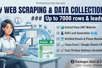 do web scraping, data collection, and lead generation