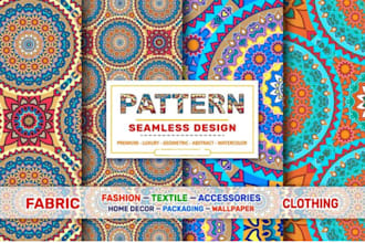 do luxury seamless textile patterns, fabric prints and wallpaper designs