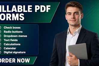 create professional fillable PDF forms, editable forms, and interactive PDF docs