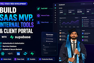 build saas mvp, internal tools and client portal with supabase