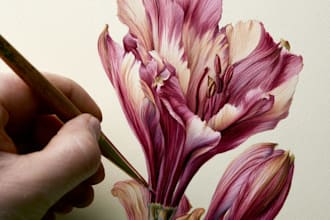 draw illustrations with flowers and different objects