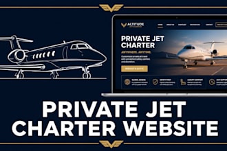design a high converting private jet charter website for aviation operators