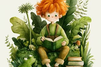 create a cute character for children book