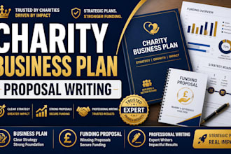 write a professional charity business plan and project proposal
