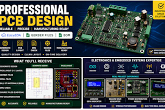 design professional pcb and schematic with gerber files