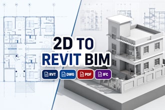 create revit bim models from autocad, PDF, sketches or drawings