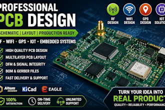 design pcb, rf, wifi, gps and iot circuit boards with schematic and layout