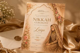 design luxury wedding digital invitation cards