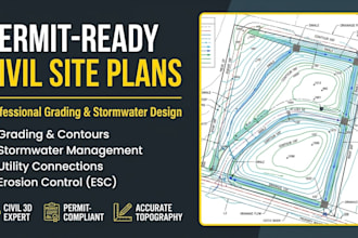 design civil site plans grading and stormwater drainage plans