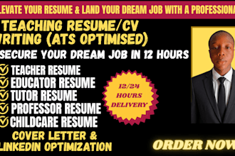 craft a professional resume for teachers and educators