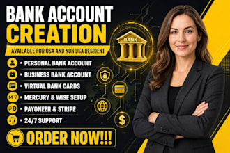 create a professional online bank account and digital banking profile