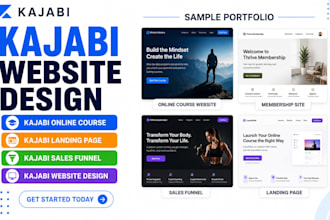 design kajabi website kajabi online course landing page sales funnel expert