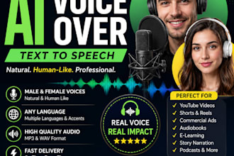 make human like ai voice overs male or female