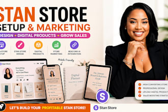 do stan store setup stan store marketing stan store design digital products
