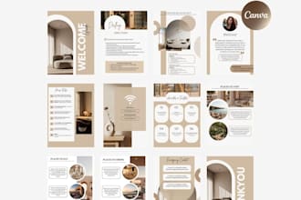 design airbnb welcome book vacation rental guest handbook interactive PDF  brand