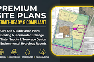 design lot subdivision plans and building footprints