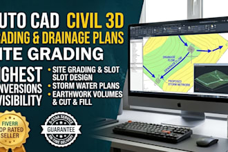 design civil 3d site grading and drainage plans