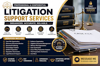 provide litigation support, case management, discovery and legal review