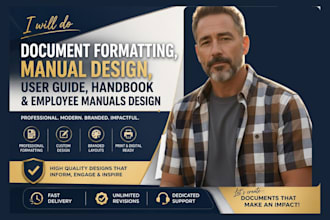 do manual formatting and editing, user guide, handbook, employee manuals design