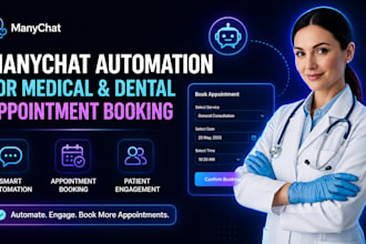 set up manychat automation for medical and dental clinic appointment booking