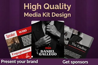 design a professional media kit or press kit for you