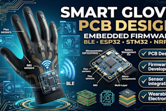 design smart glove pcb and develop embedded firmware for wearable devices