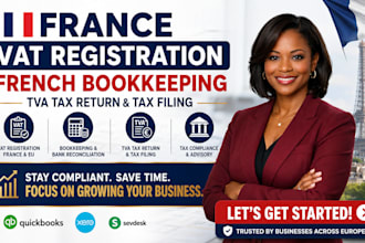 france vat registration, french bookkeeping, tva tax return and filing
