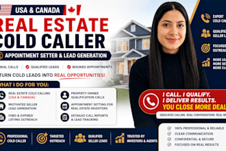 real estate cold caller appointment setter canada real estate lead generation US